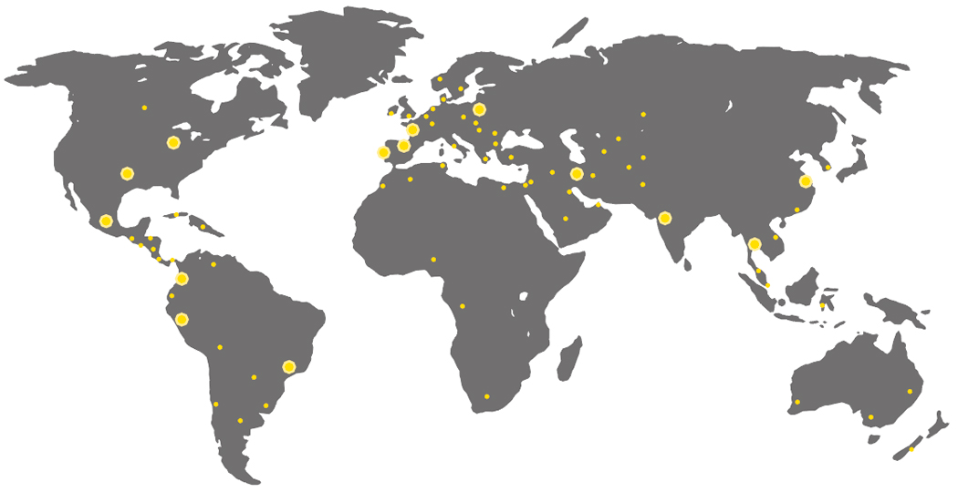 GH USA World map distributions